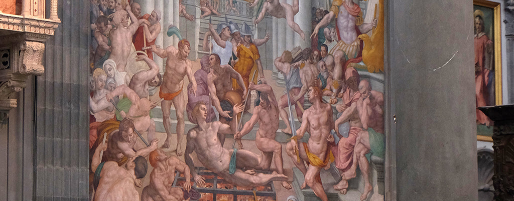 Martyrdom of Saint Lawrence, Basilica di San Lorenzo in Florence by Bronzino