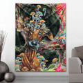 Visionary Artist Black Ink Art + BL Visuals Dwights Den Tapestry by Third Eye Tapestries