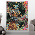 Visionary Artist Black Ink Art + BL Visuals Dwights Den Tapestry by Third Eye Tapestries