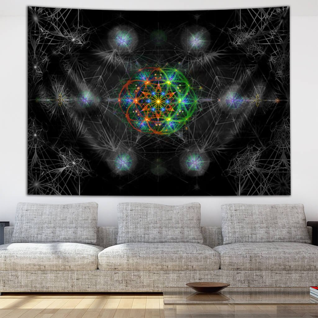 Reclaimed Newspaper Sacred Geometry Wall Art by Liv3 Don't Xist — Nowhere  Collective